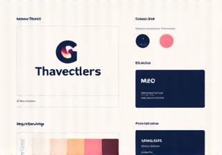 Showcase of branding elements like logo, colors, and typography