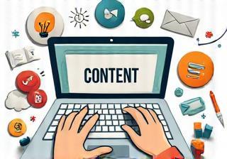 Illustration of content writing and planning process